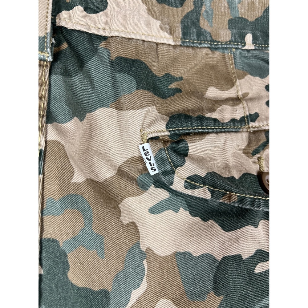 Levis Mens Camo Cargo Shorts Green Tan Brown Size 32 Utility Outdoor - Picture 3 of 8